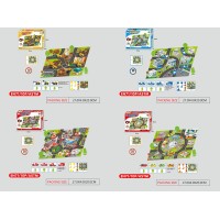 Килимок ігровий з 4 машинками, дорожніми знаками та деревами, в асортименті, у коробці 27х4х20 см