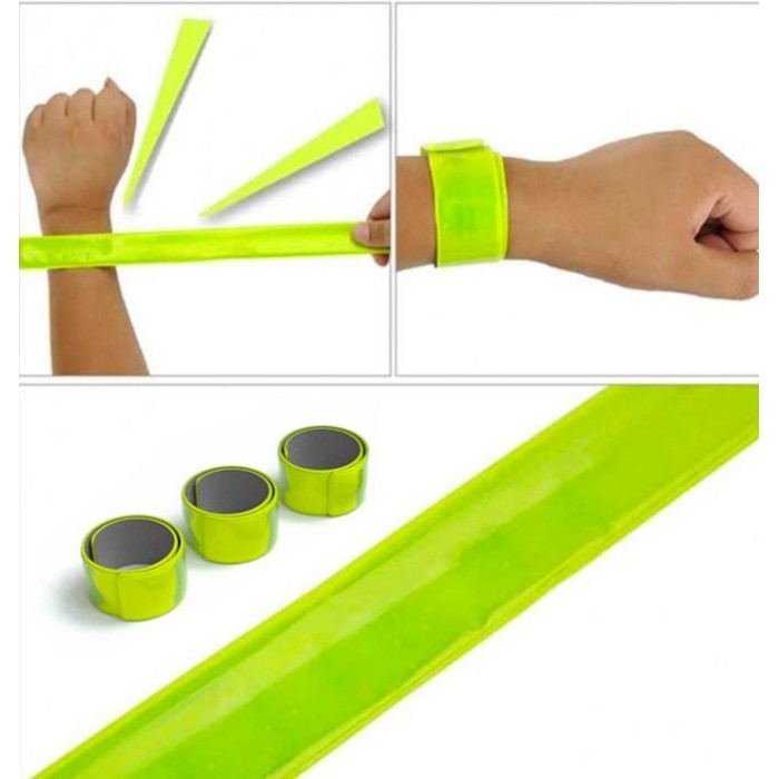 Браслет світловідбивний 3х30 см жовтий неон, ТМ Leader