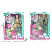 Лялька 30 см з аксесуарами: сумка, капелюшок, взуття, гребінець, в асортименті, у коробці 23х32х4,5 см