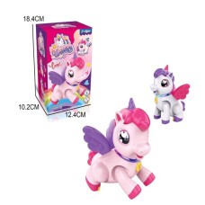 Єдиноріг 17 см музичний зі світлом та рухомими деталями, на батарейці, в асортименті, у коробці 12,5х18,5х10 см