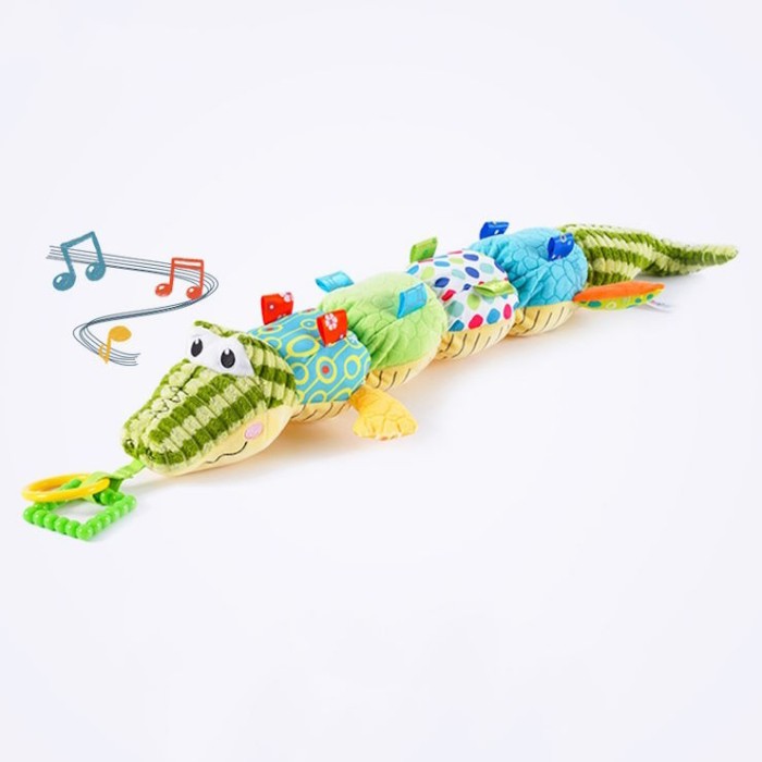 Підвіска «Крокодил» 60 см з музикою та пискавкою, шарудить, на батарейці, у пакеті 22х28х10 см