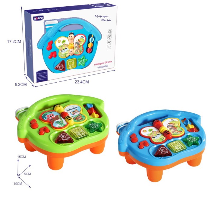 Центр розвиваючий «Метелик» музичний з ігровою панеллю 19х15х8 см світлом, англійською озвучкою та рухомими деталями, на батарейці, в асортименті, у коробці 23,5х17х5 см