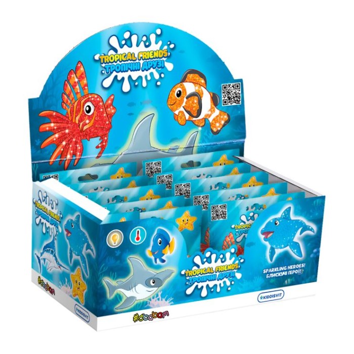 Стретч-іграшка «Желейна. Тропічні друзі» 8 см, в асортименті, 8 шт у дисплеї 16х7х15 см