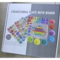 Мозаїка-сортер 5 в 1: цифри, геметричні фігури, кульки, магнітна рибалка, у коробці 32х31х8 см