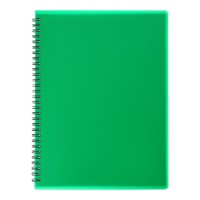 Канцелярська книга «OFFICE» А4 на 96 аркушів у клітинку на пружині збоку з пластиковою обкладинкою, ТМ Buromax