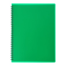 Канцелярська книга «OFFICE» А4 на 96 аркушів у клітинку на пружині збоку з пластиковою обкладинкою, ТМ Buromax