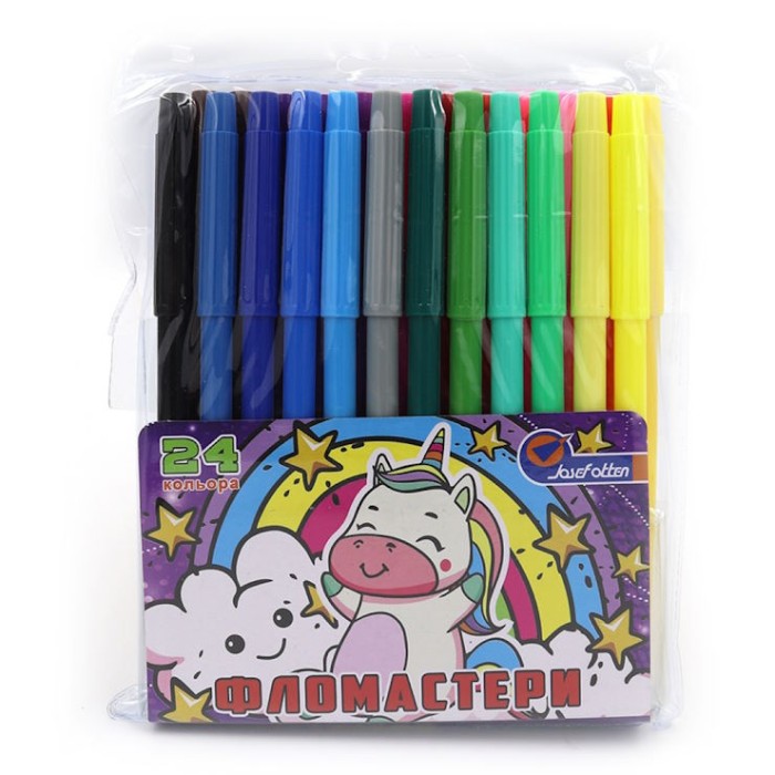 Фломастери «Єдиноріг» на 24 кольори, ТМ J.Otten