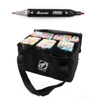 Набір скетч маркерів на 168 кольорів двосторонніх зі кругл/скошеним наконечником, у сумці, ТМ J.Otten