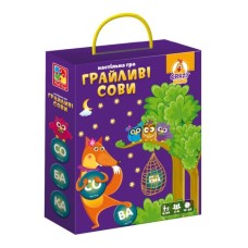 Гра настільна «Грайливі сови. Бачу слово!» з 99 фішок, у коробці 18,5х5,5х22,5 см, ТМ Vladi Toys