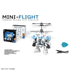 Запускалка «Робот» 16 см на акумуляторі зі світлом та USB, літає, у коробці 18х5,5х16,5 см