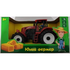 Трактор «Юний фермер» інерційний зі світлом та звуком, на батарейці, у коробці 23х11х12 см