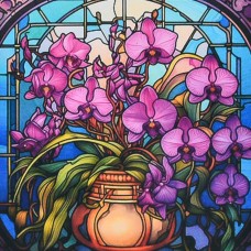 Набір з алмазною мозаїкою «Магія орхідей» 30х30 см, ТМ Strateg