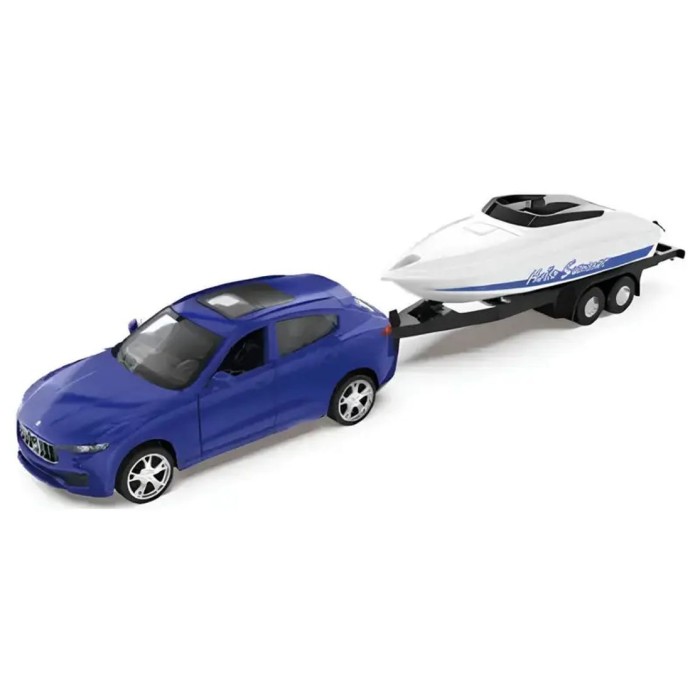 Машина «Ford F-150» 23 см металева з причепом 1:43 з дверима що відкриваються, у коробці 28х8х6,5 см, АВТОПРОМ