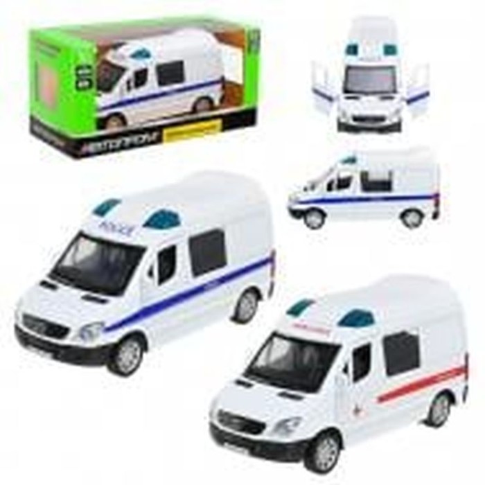Машина «Mercedes-Benz Sprinter» 11,5 см 1:53 металева з дверима що відкриваються та гумовими колесами, у коробці 14,5х6,5х7 см, АВТОПРОМ