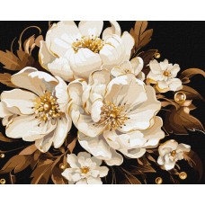 Картина за номерами «Біла ніжність» з фарбами металік extra 40х50 см, ТМ Ідейка