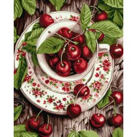 Картина за номерами «Свіжість вишні» 40х50 см, ТМ Ідейка