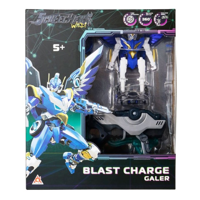 Ігровий набір Screechers Wild! «Галер»: запускалка-бластер, машинка-трансформер та 3 диски, у коробці 25х10х30 см