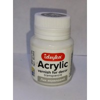 Лак акриловий глянцевий 20 мл, ТМ Ідейка