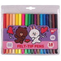 Фломастери «Line Friends» на 18 кольорів, ТМ Yes