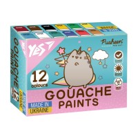 Фарби гуашеві «Pusheen» на 12 кольорів по 20 мл, ТМ Yes
