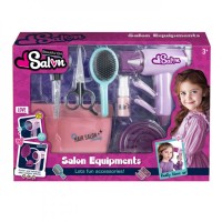 Набір перукаря: фен, гребінець, ножиці, шпильки, у сумці, на батарейці, у коробці 40х26,5х6,5 см