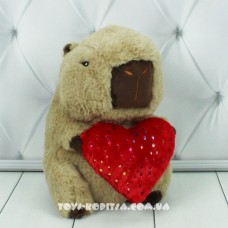 М`яка іграшка «Капібара із серцем» 24 см, ПП Копиця