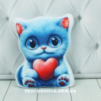 М`яка іграшка «Котик із серцем 1» 25х20 см, ПП Копиця