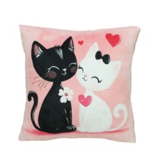 М`яка іграшка «Подушка Щасливі 3» 28х28 см з принтом, ПП Копиця