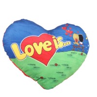 М`яка іграшка «Подушка Серце Вітальне 2» 30х29 см синя, ПП Копиця