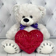 М`яка іграшка «Ведмедик Вєня 01/7 з серцем» 30 см, ПП Копиця