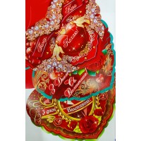 Валентинка 23х18 см, в асортименті