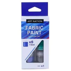 Набір фарб для розпису по тканині на 6 кольорів по 15 мл у коробці, ТМ J.Otten