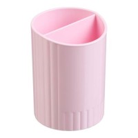 Підставка для ручок кругла на 2 відділення, рожева, ТМ Buromax