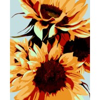Картина за номерами «Стіглі соняхи», 40х50, ТМ ZiBi