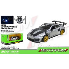 Машина «Porsche 911 GT2 RS» 13,5 см 1:32 металева зі світлом, звуком та дверима, що відчиняються на батарейці, у коробці 25х10х13 см, АВТОПРОМ