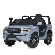 Машина «Toyota» 109 см р/к 2,4G на акумуляторі 12V7AH 2мотори 40W, з музикою та світлом, колеса EVA, шкіряне сидіння, сірий