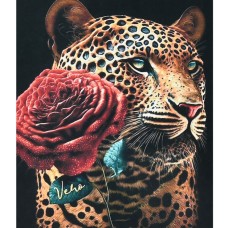 Набір з алмазною мозаїкою «Романтичний гепард» 40х50 см, ТМ Strateg