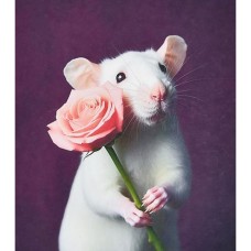 Набір з алмазною мозаїкою «Мишка з подарунком» 40х50 см, ТМ Strateg