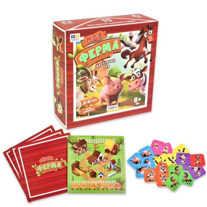 Гра настільна «Моя ферма», у коробці 20х20х6,5 см, ТМ Strateg