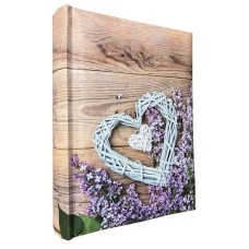 Фотоальбом «LILAC HEART» на 200 фото 10х15 см, ламінований картон, паперові аркуші, 22х22 см