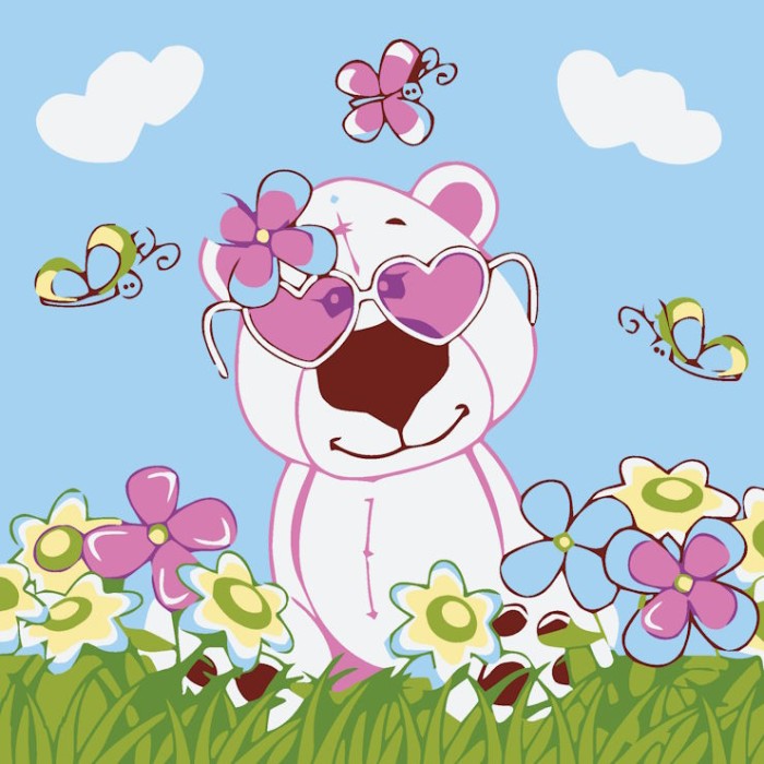 Картина за номерами «Рожеві окуляри» 20х20 см, ТМ Strateg