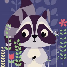 Картина за номерами «Єнотик» 20х20 см, ТМ Strateg