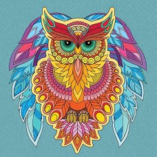 Картина за номерами «Сова» 30х30 см, ТМ Strateg