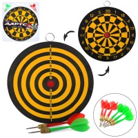 Дартс: мішень 17 дюймів двостороння із 6 дротиків з голкою, під слюдою 44х47х2 см