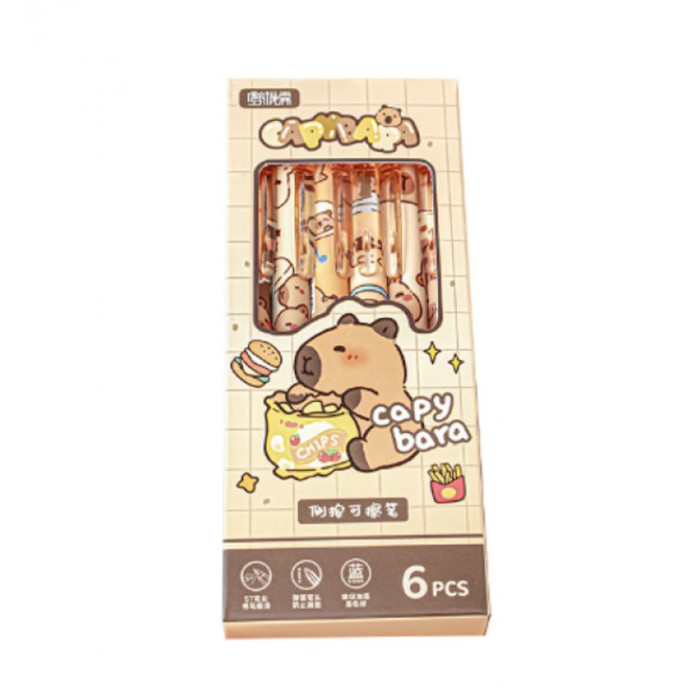 Ручка «Capybara» пиши-стирай автоматична синя 0,5 мм, в асортименті, у боксі, ТМ J.Otten