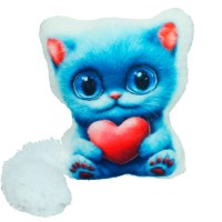 М`яка іграшка «Котик із серцем 2» 25х21 см, ПП Копиця
