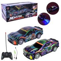 Машина 25 см р/к на акумуляторі зі світлом. димом та USВ, в асортименті, у корробці 27,5х12,5х11 см