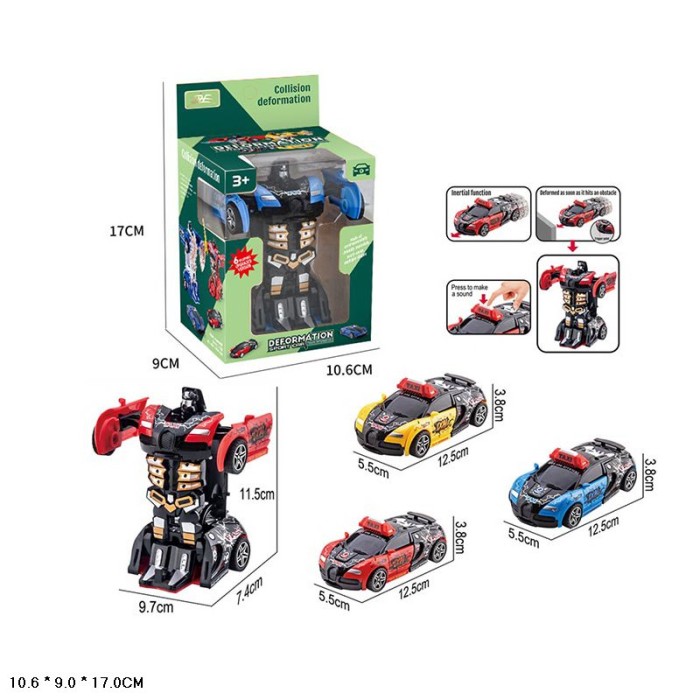 Трансформер-машинка 11,5 см, в асортименті, у коробці 10,5х9х17 см