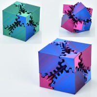 Головоломка «Куб 3D» 5 см з шестернями та друком, в асортименті, у коробці 6,5х6,5х7,5 см