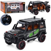 Машина «Джип» 22 см 1:22 металева зі звуком, світлом та дверима, що відчиняються, на батарейці, в асортименті, 29х14.5х15 см, Автосвіт